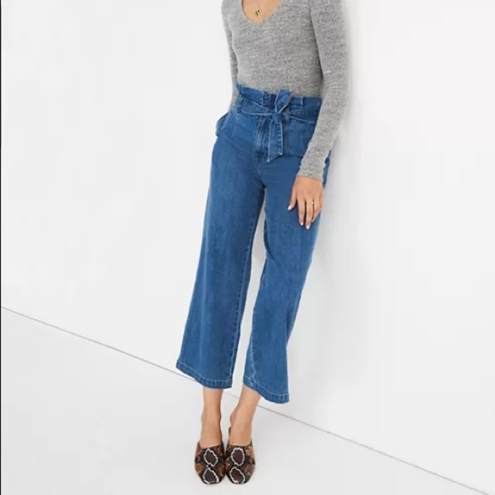 NWT Madewell Paperbag Jeans in Flannigan Wash
